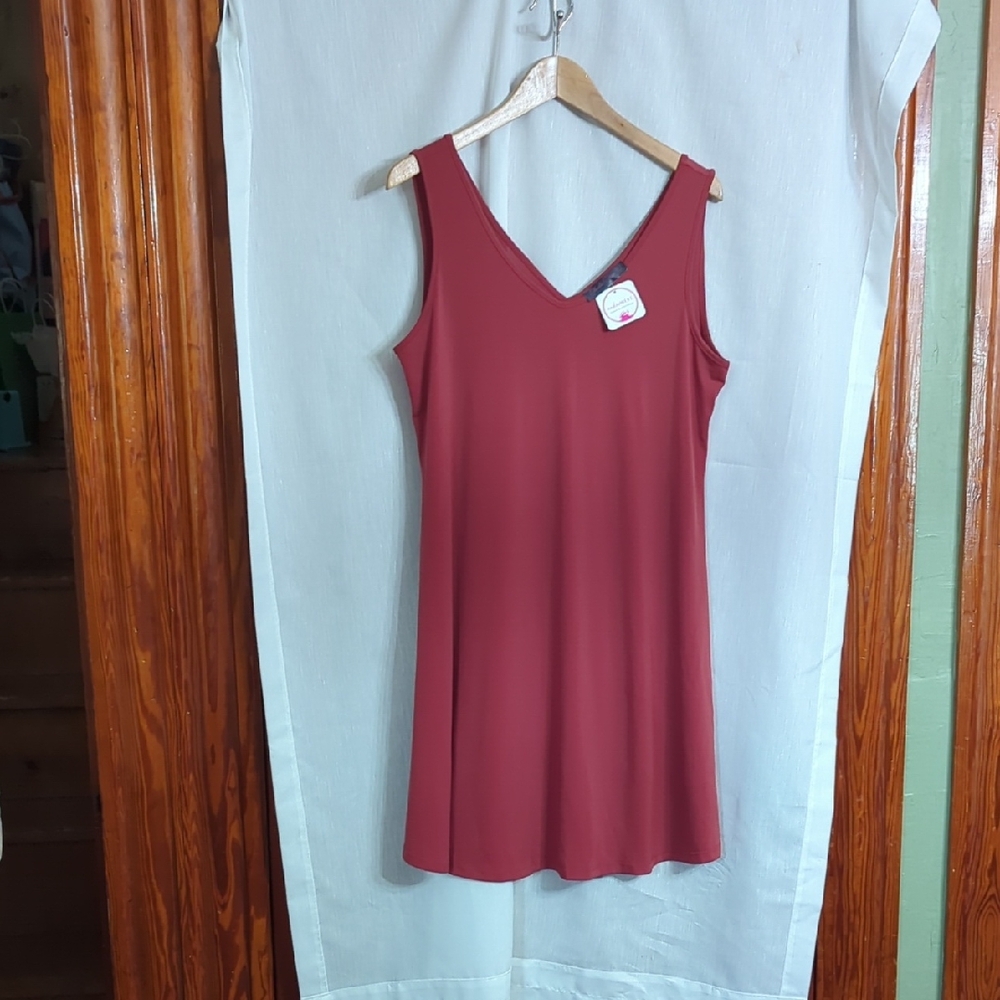 Rust Red Midi Dress